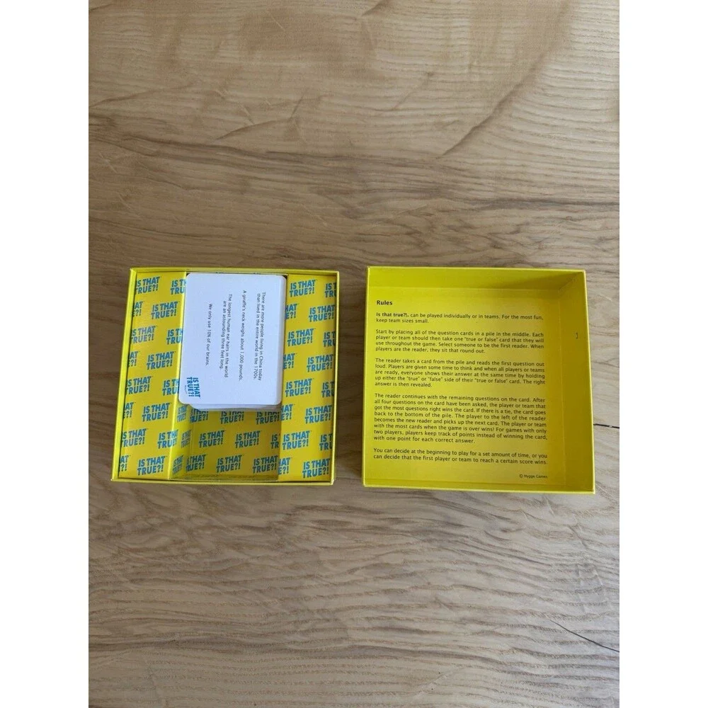 NEW Is That True?! Really? - Trivia Party Game - 2+ Players - Ages 14+ - Cards